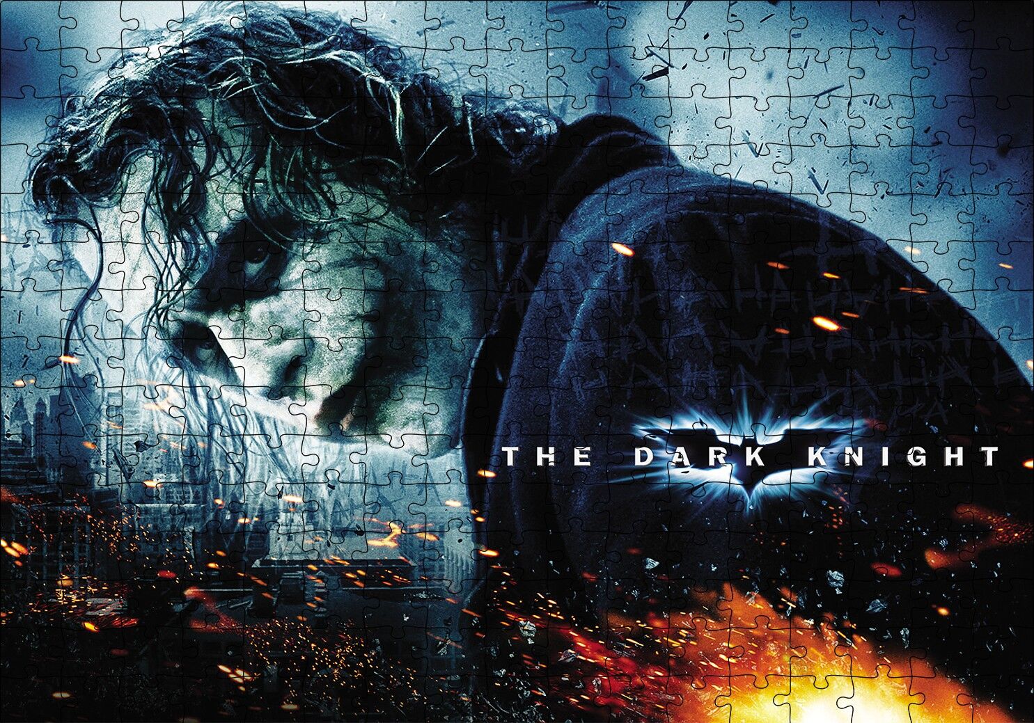 Kara Şövalye Afiş Joker Puzzle Yapboz MDF Ahşap 255 Parça 34 cm X 49 cm