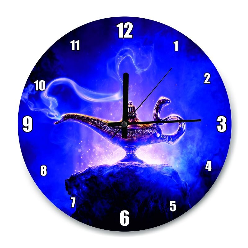 Aladdin'in Sihirli Lambası  Mdf Ahşap Duvar Saati