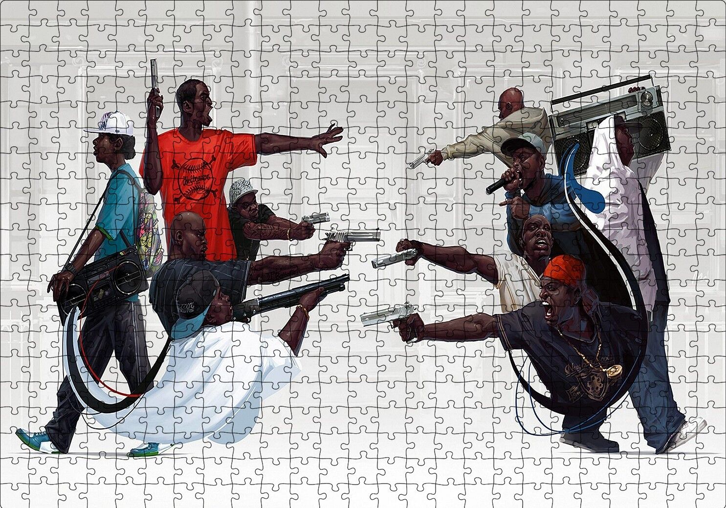 Bronx'ta Zenci Hayatları Puzzle Yapboz MDF Ahşap 500 Parça 49 cm X 68 cm