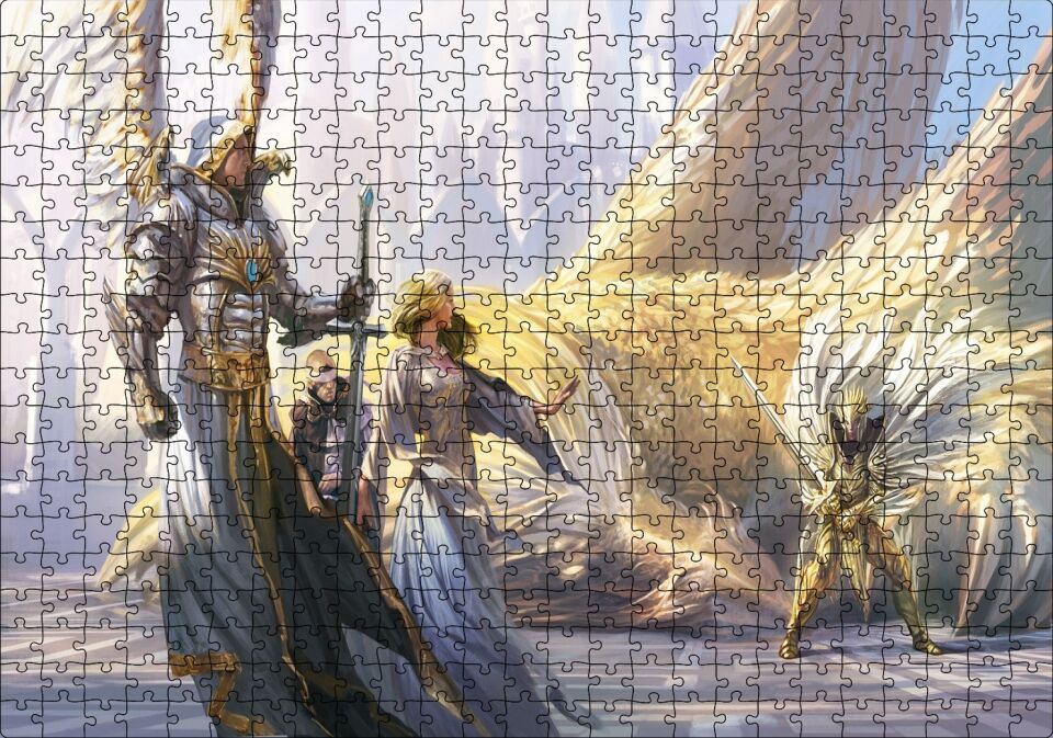 Kudret ve Sihirli Melek Sanatı Puzzle Yapboz MDF Ahşap 500 Parça 49 cm X 68 cm