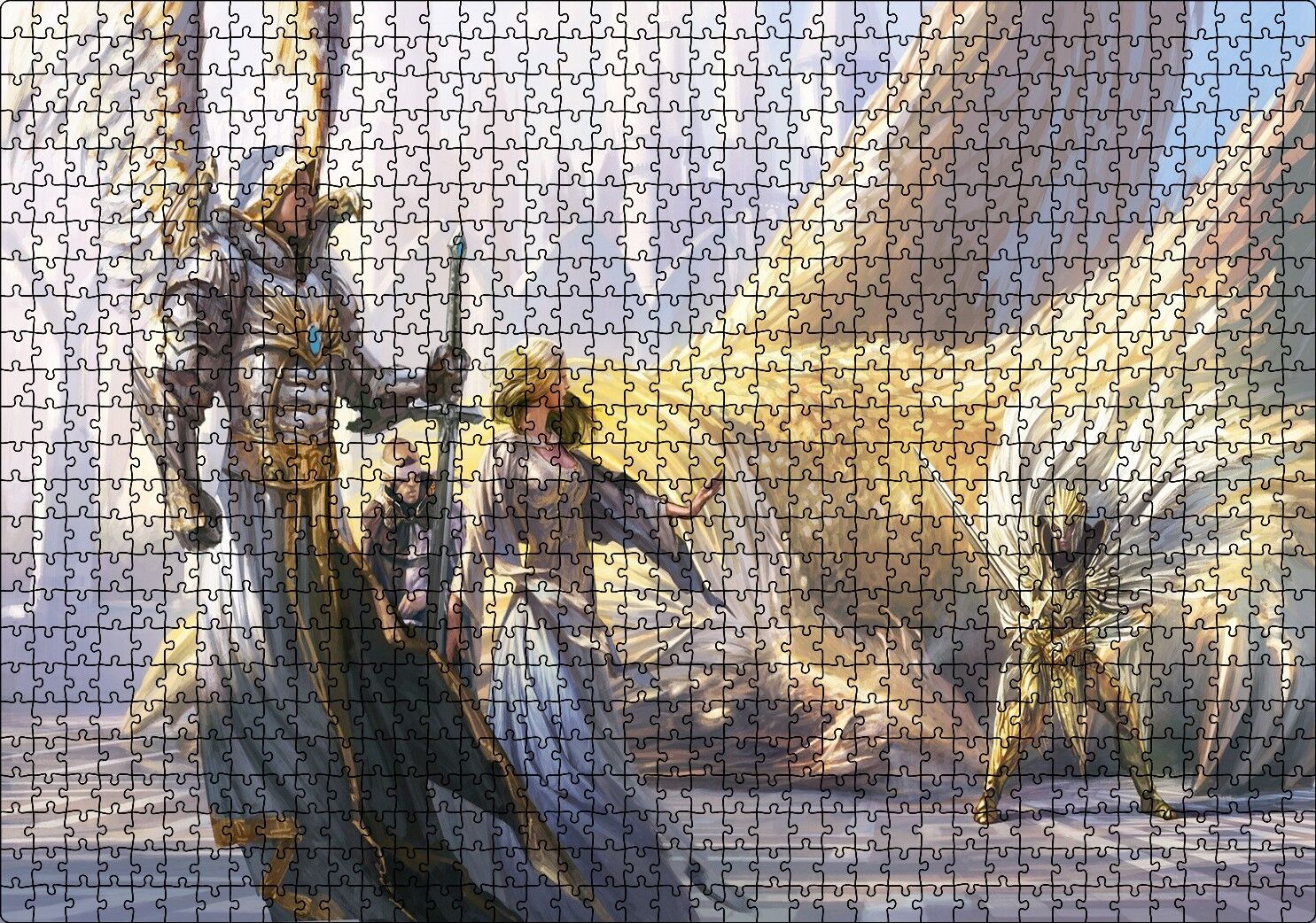Kudret ve Sihirli Melek Sanatı Puzzle Yapboz MDF Ahşap 1000 Parça 49 cm X 68 cm
