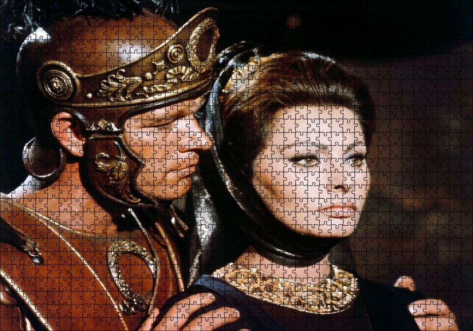 Sophia Loren Roma İmparatorluğunun Düşüşü Görseli Puzzle Yapboz MDF Ahşap 1000 Parça 49 cm X 68 cm