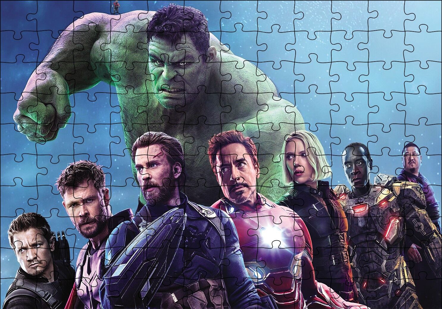Avengers Infinity War Kahramanlar Bir Arada Puzzle Yapboz MDF Ahşap