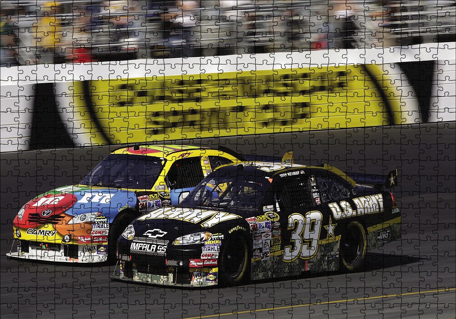 Nascar Yarış Otomobili Puzzle Yapboz MDF Ahşap 500 Parça 49 cm X 68 cm