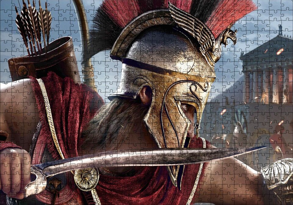 Suikastçılar İnanç Odyssey Savaşçı Görseli Puzzle Yapboz MDF Ahşap 500 Parça 49 cm X 68 cm