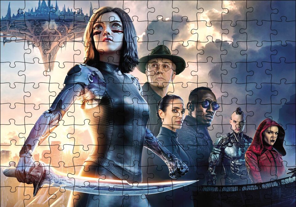 Alita Savaş Meleği Alternatif Puzzle Yapboz MDF Ahşap 120 Parça 24 cm X 34 cm