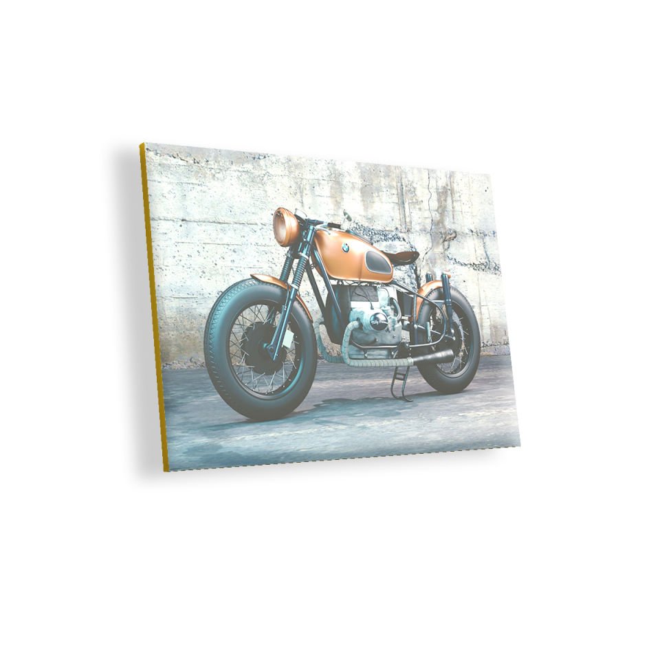 BMW Retro Motorsiklet MDF Akşap Duvar Tablo 25x35 cm