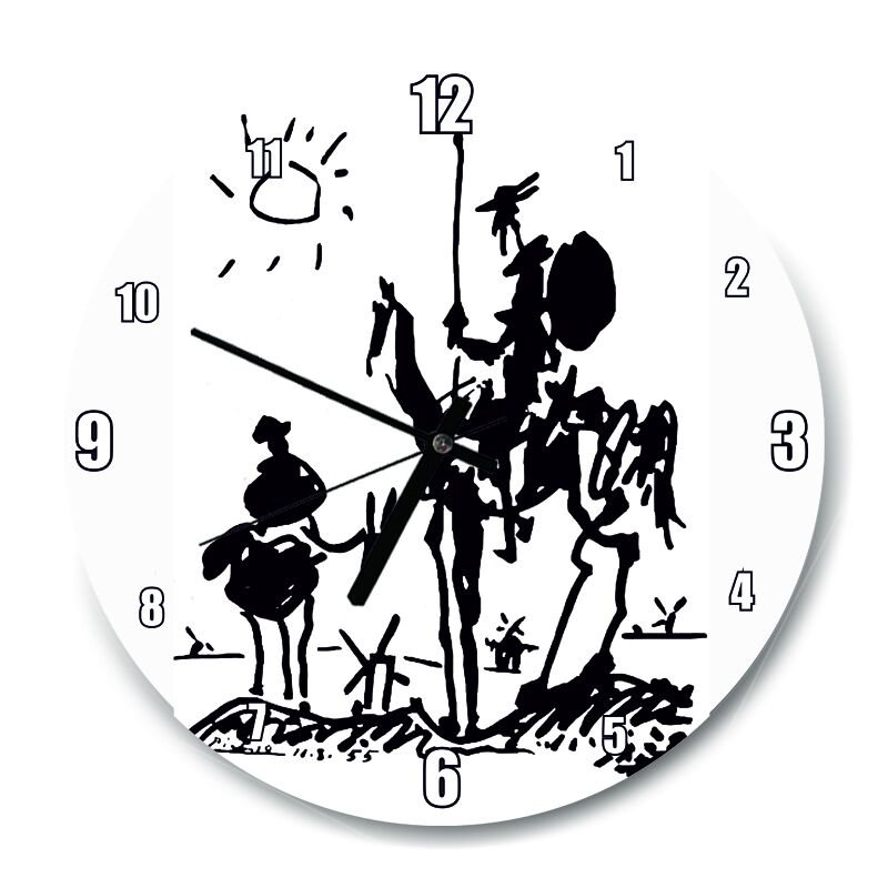 Don Kişot Pablo Picasso  Mdf Ahşap Duvar Saati