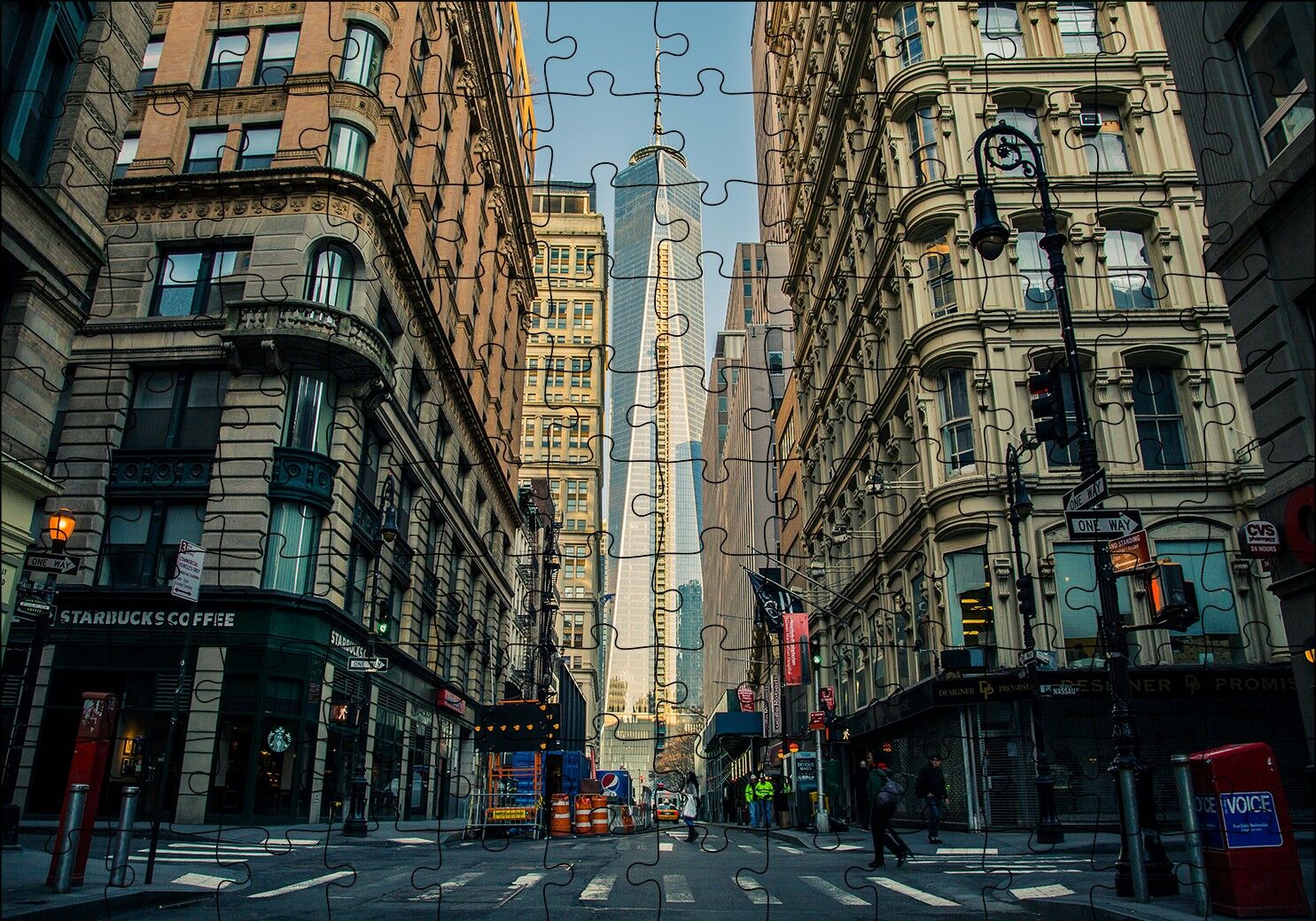 Modernizm ve Tarih Bir Arada Puzzle Yapboz MDF Ahşap 120 Parça 24 cm X 34 cm