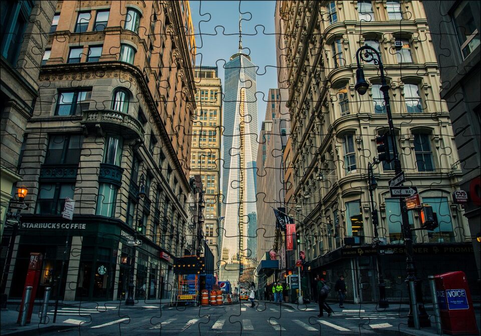 Modernizm ve Tarih Bir Arada Puzzle Yapboz MDF Ahşap 120 Parça 24 cm X 34 cm