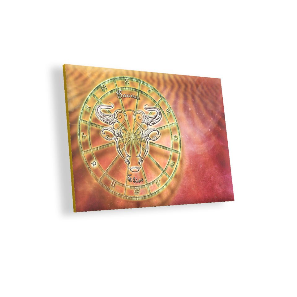 Boğa Burç Astroloji Sembol MDF Akşap Duvar Tablo 25x35 cm