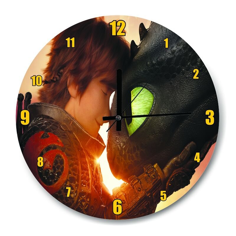 Ejderhanı Nasıl Eğitirsin 3  Mdf Ahşap Duvar Saati