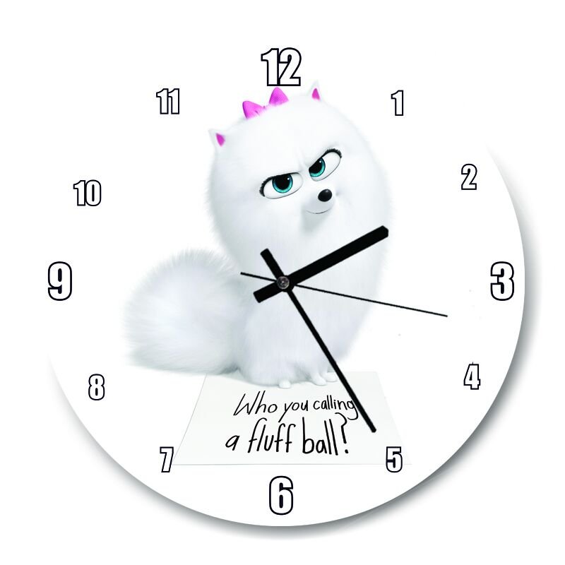 Evcil Hayvanların Gizli Yaşamı Gidget  Mdf Ahşap Duvar Saati