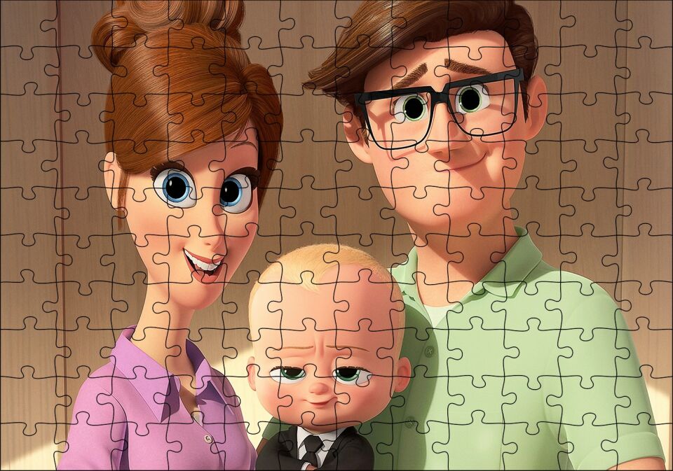 Patron Bebek 2017 Animasyon Filmi Görseli Puzzle Yapboz MDF Ahşap 120 Parça 24 cm X 34 cm