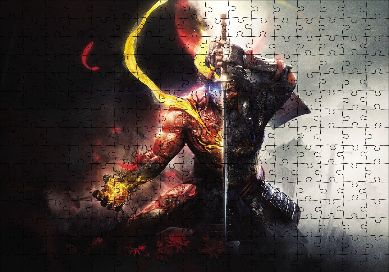 Nioh Savaşçı Puzzle Yapboz MDF Ahşap 255 Parça 34 cm X 49 cm
