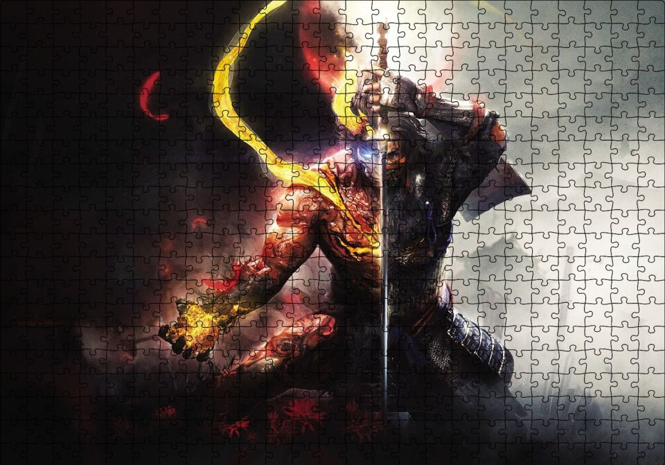 Nioh Savaşçı Puzzle Yapboz MDF Ahşap 500 Parça 49 cm X 68 cm
