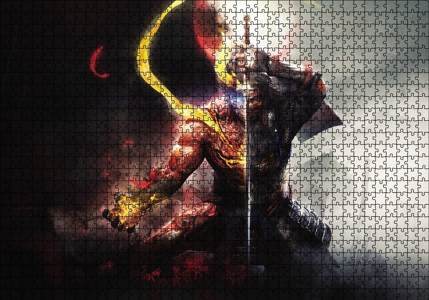 Nioh Savaşçı Puzzle Yapboz MDF Ahşap 1000 Parça 49 cm X 68 cm