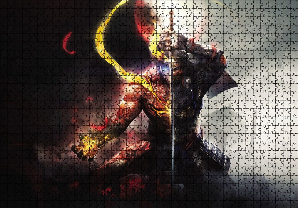 Nioh Savaşçı Puzzle Yapboz MDF Ahşap 1000 Parça 49 cm X 68 cm