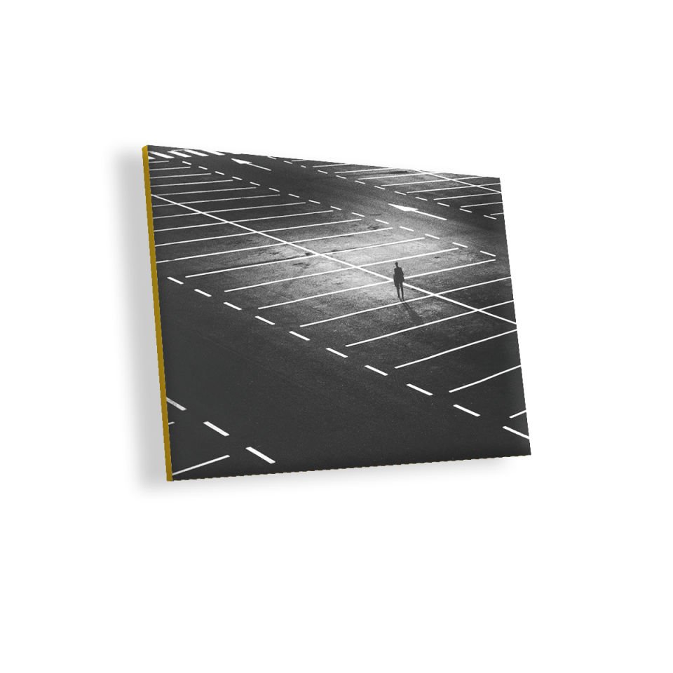 Boş Park Alanı MDF Akşap Duvar Tablo 25x35 cm