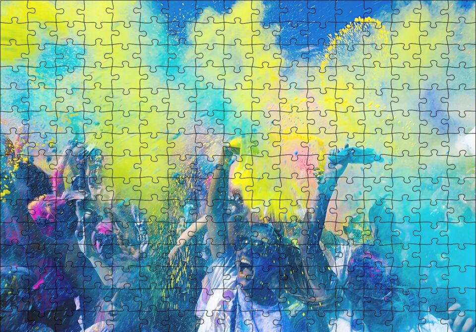 Müzik Hayatın Rengidir Puzzle Yapboz MDF Ahşap 255 Parça 34 cm X 49 cm