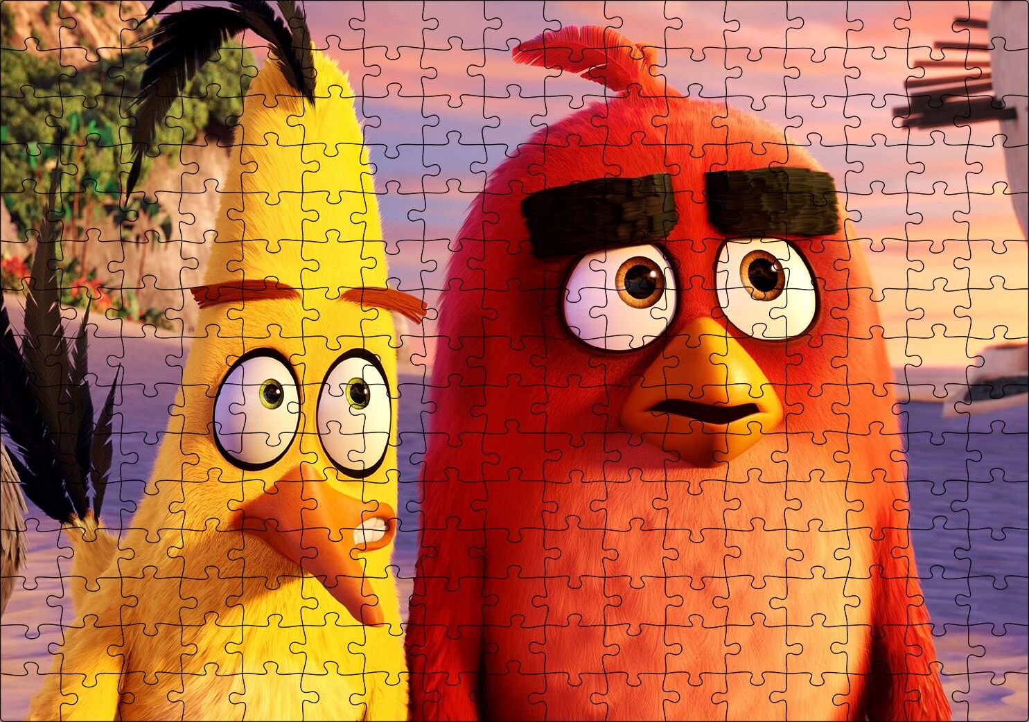 Angry Birds Filmi 2016 Görsel Puzzle Yapboz MDF Ahşap 255 Parça 34 cm X 49 cm