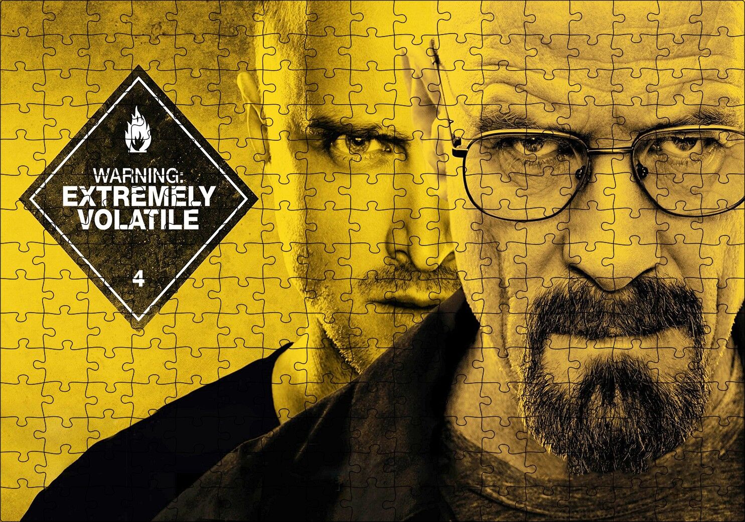 Breaking Bad Dikkat Yüksek Derecede Uçucu Puzzle Yapboz MDF Ahşap 255 Parça 34 cm X 49 cm