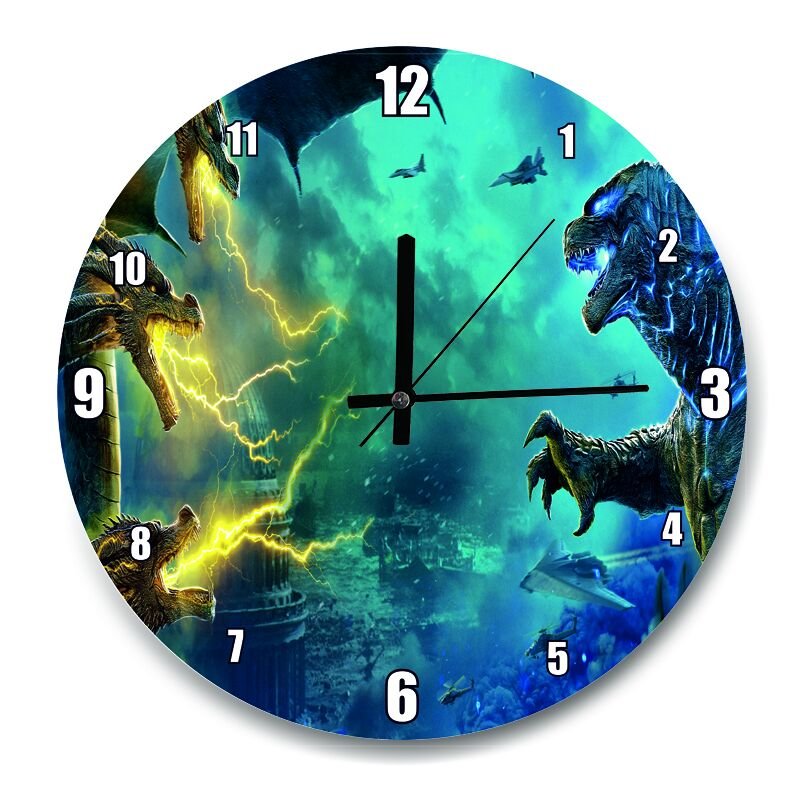 Godzilla King of The Monsters  Mdf Ahşap Duvar Saati