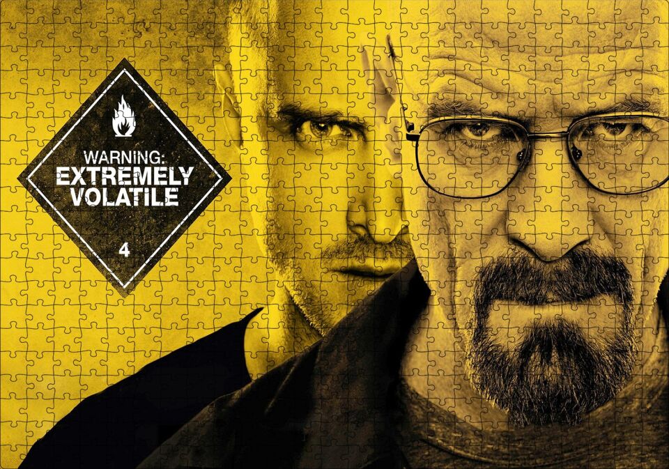 Breaking Bad Dikkat Yüksek Derecede Uçucu Puzzle Yapboz MDF Ahşap 500 Parça 49 cm X 68 cm