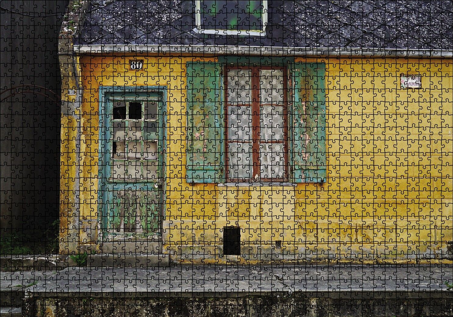 Nostaljik Ev Puzzle Yapboz MDF Ahşap 1000 Parça 49 cm X 68 cm