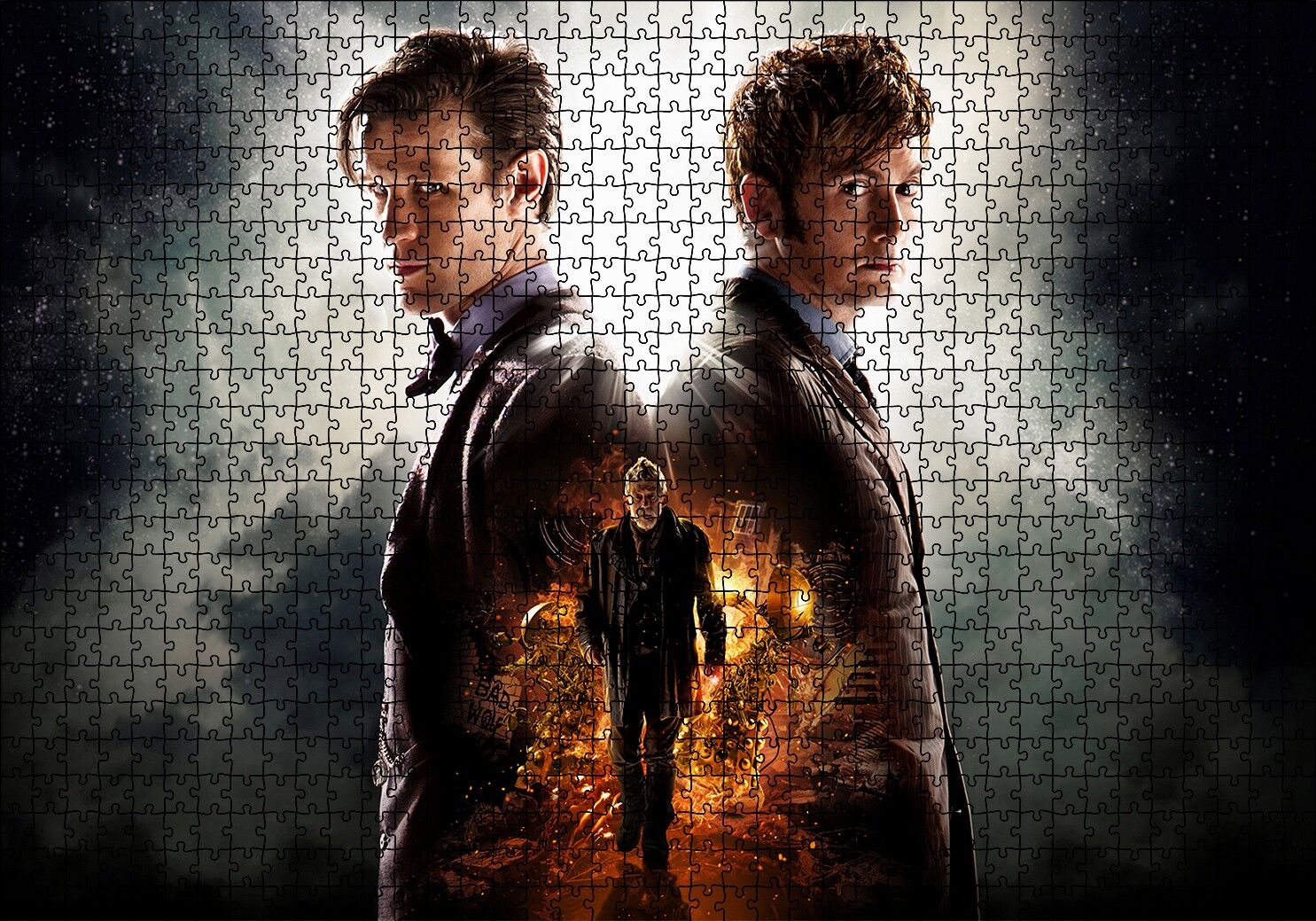 Doctor Who Kompozisyon Puzzle Yapboz MDF Ahşap 1000 Parça 49 cm X 68 cm