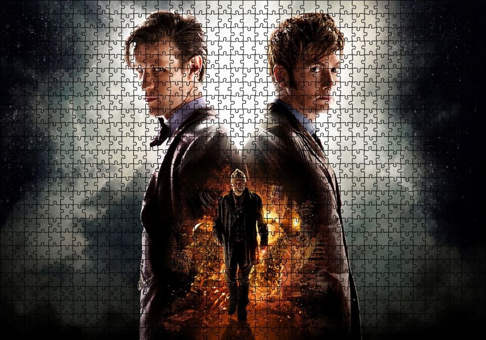 Doctor Who Kompozisyon Puzzle Yapboz MDF Ahşap 1000 Parça 49 cm X 68 cm