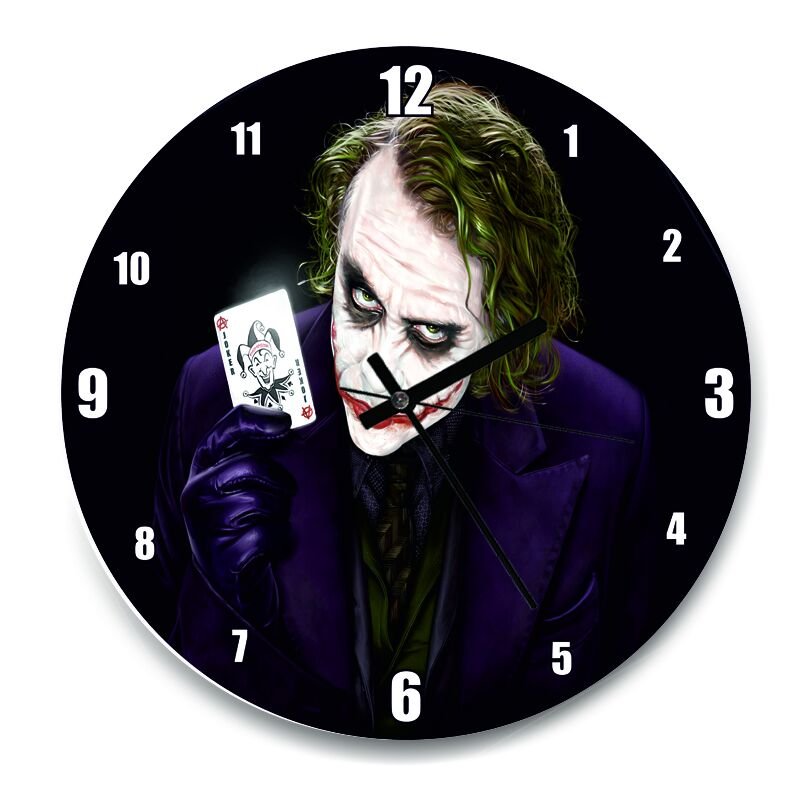Joker Heath Ledger  Mdf Ahşap Duvar Saati 50 cm Çap