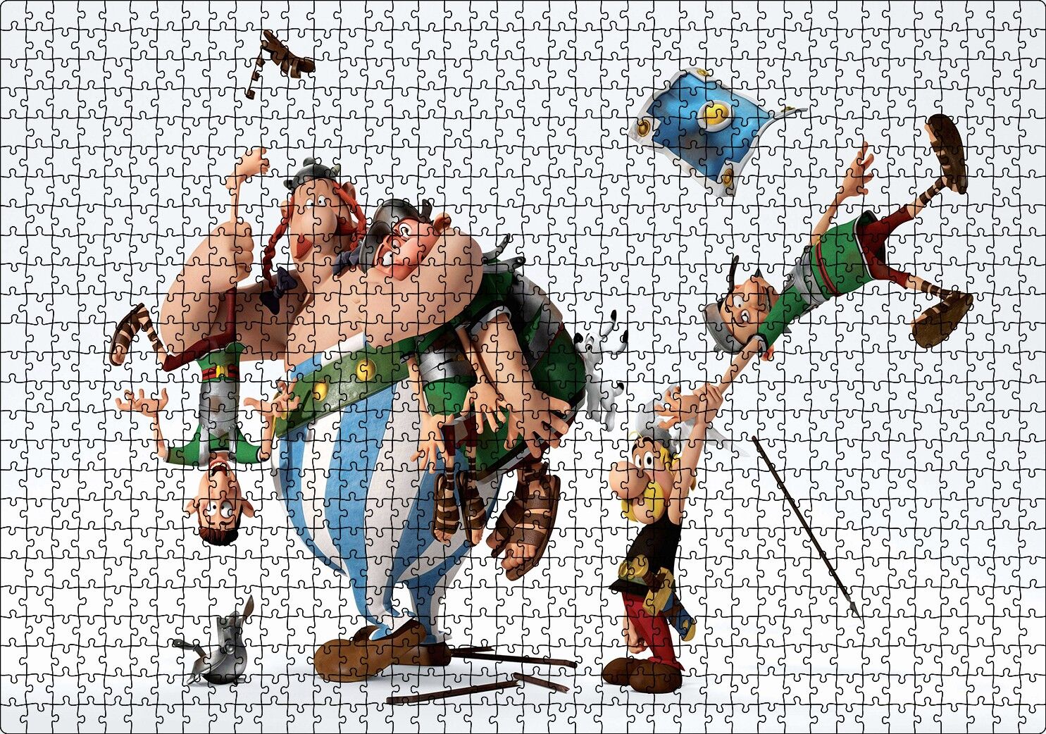 Tanrıların Etki Alanı Asterix Görseli Puzzle Yapboz MDF Ahşap 1000 Parça 49 cm X 68 cm