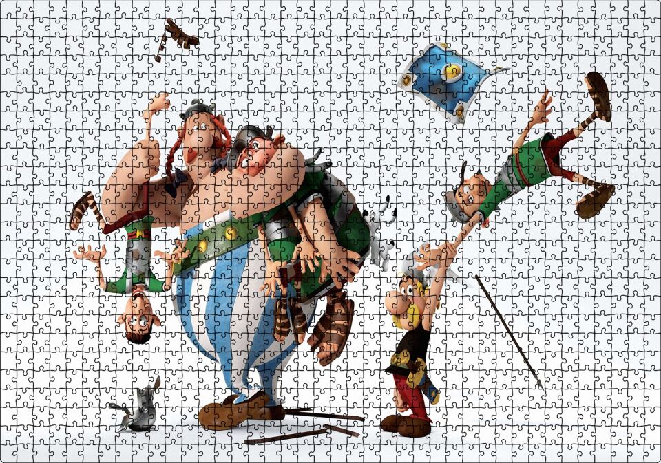 Tanrıların Etki Alanı Asterix Görseli Puzzle Yapboz MDF Ahşap 1000 Parça 49 cm X 68 cm