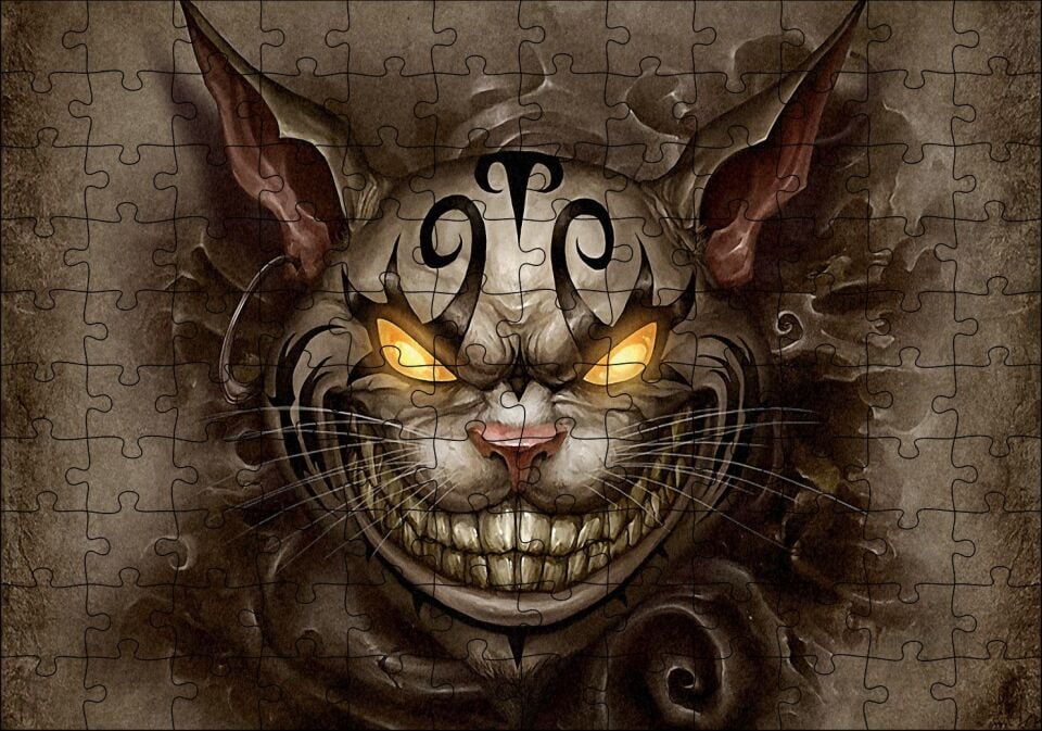 Amerikan Mcgee Cheshire Kedisi Görseli Puzzle Yapboz MDF Ahşap
