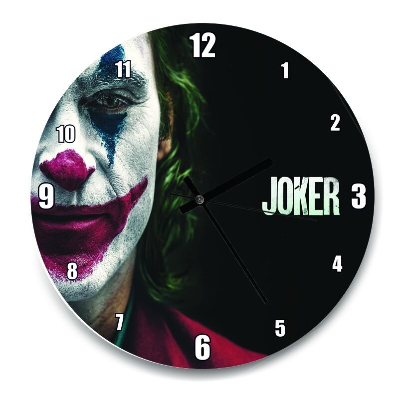 Joker Profil  Mdf Ahşap Duvar Saati 30 cm Çap