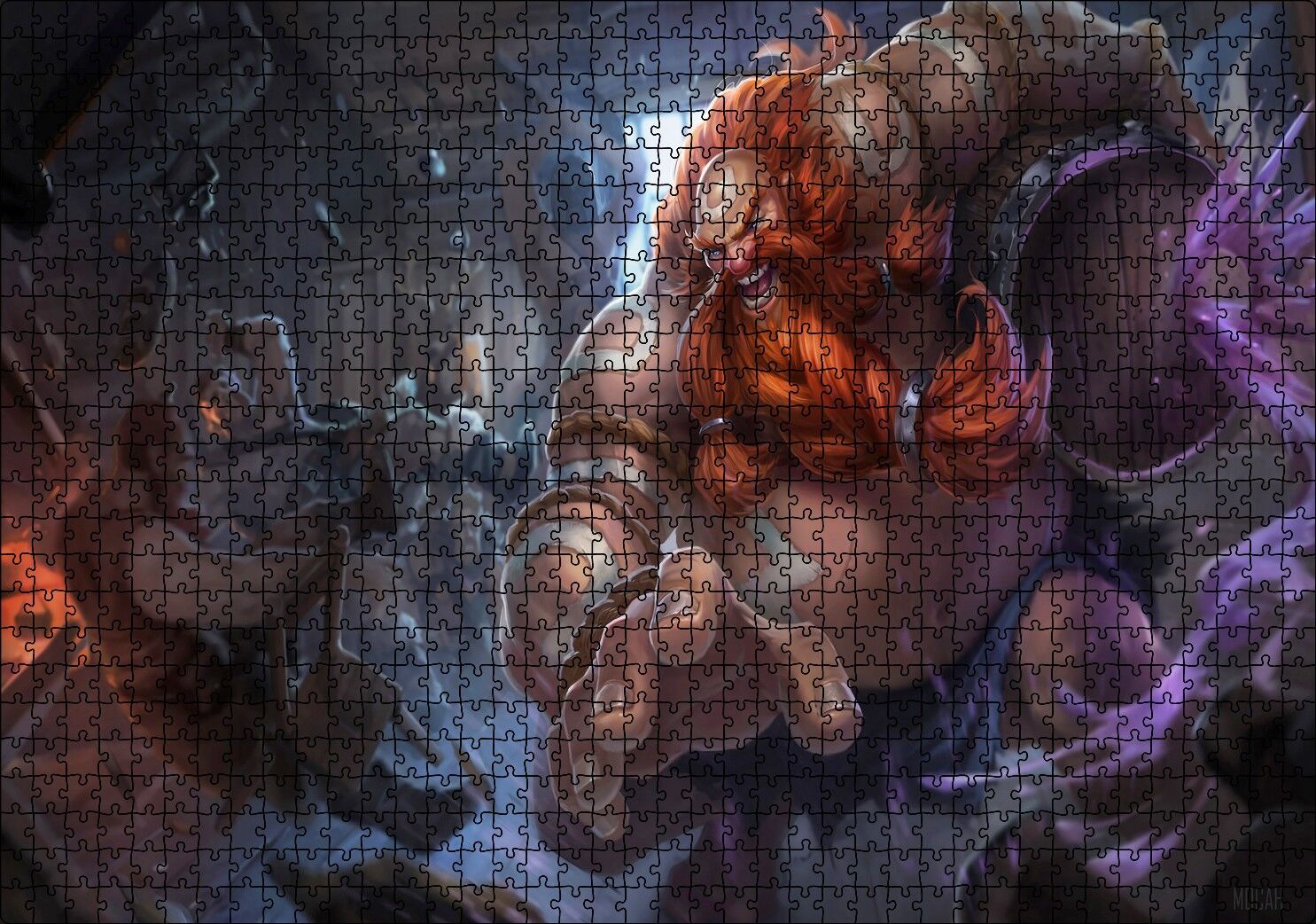 League Of Legends Gragas Görseli Puzzle Yapboz MDF Ahşap 1000 Parça 49 cm X 68 cm