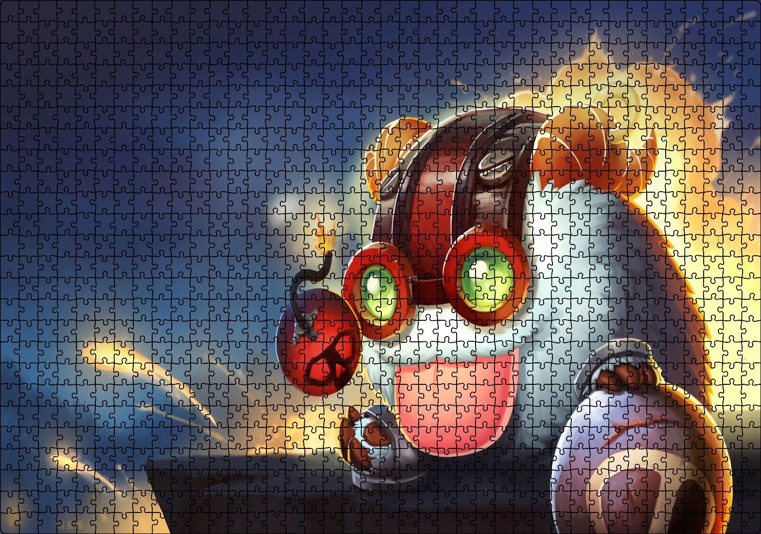 League of Legends Ziggs Puzzle Yapboz MDF Ahşap 1000 Parça 49 cm X 68 cm