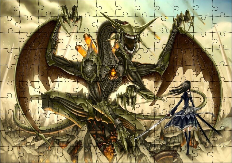 Anime Kızları Anime Gia Puzzle Yapboz MDF Ahşap