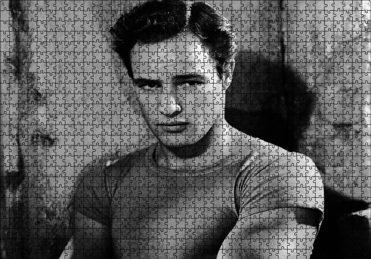 Marlon Brando Gençlik Yıllarında Puzzle Yapboz MDF Ahşap 1000 Parça 49 cm X 68 cm