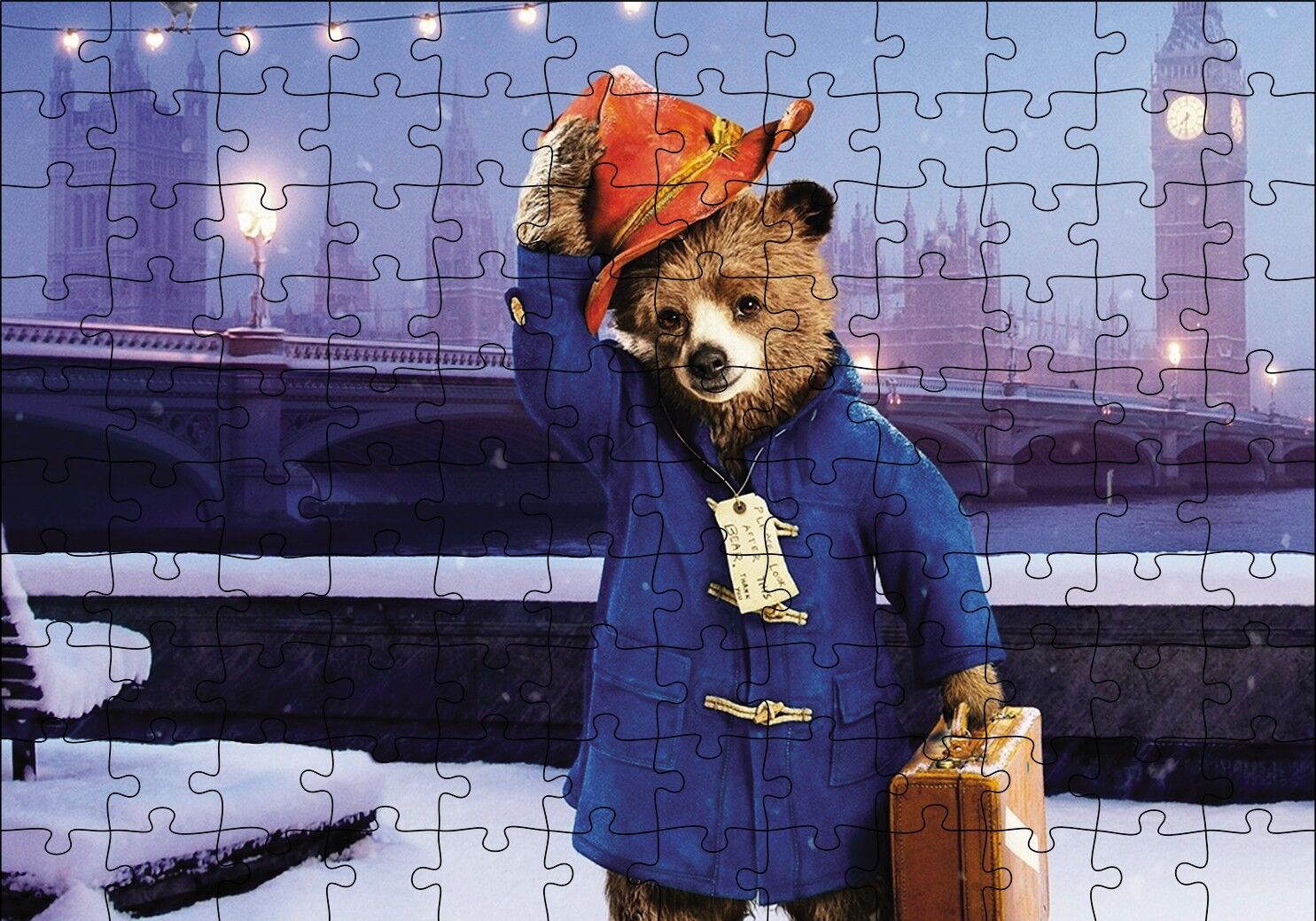 Paddington Bear Puzzle Yapboz MDF Ahşap 120 Parça 24 cm X 34 cm