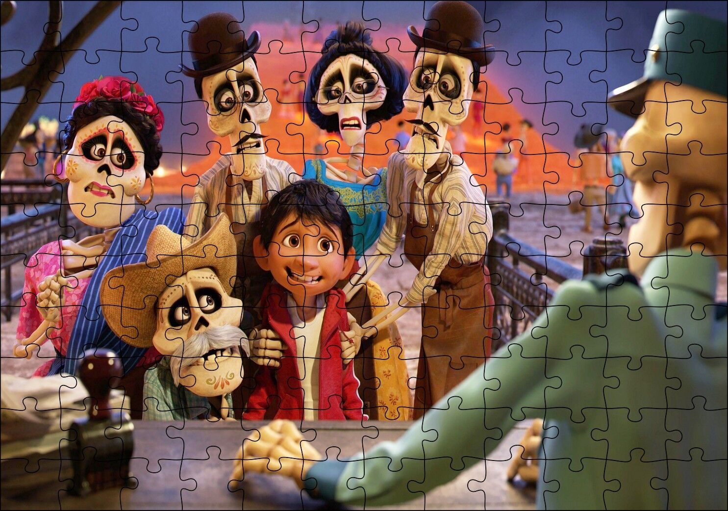 Coco Karakterler Bir Arada Puzzle Yapboz MDF Ahşap 120 Parça 24 cm X 34 cm