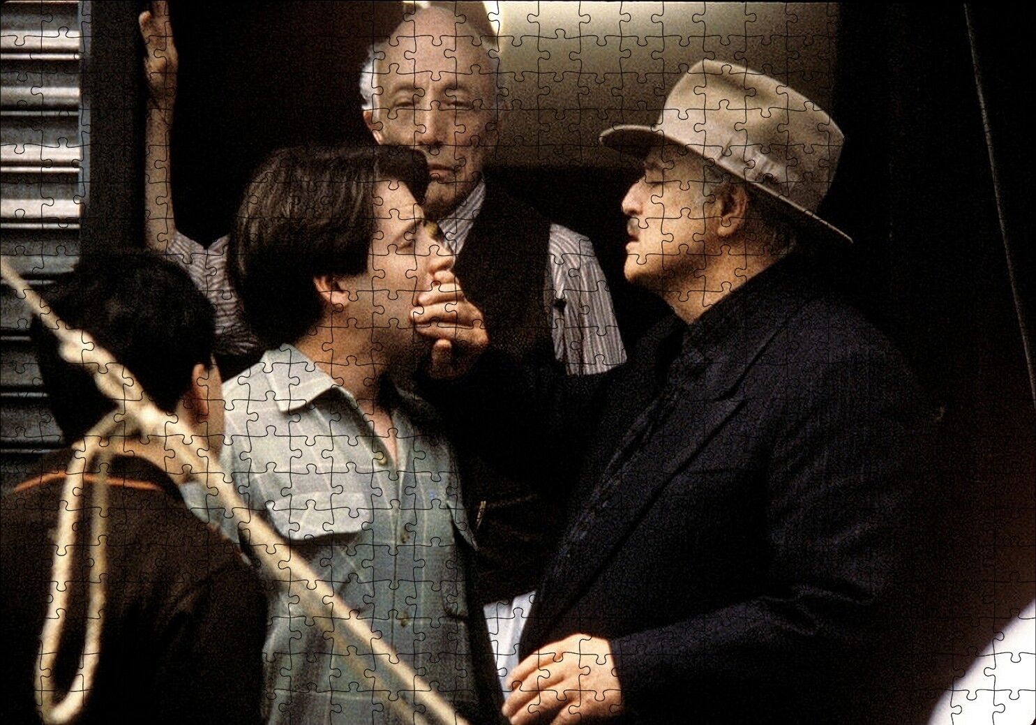 Marlon Brando The Godfather Şş Sessiz Ol Puzzle Yapboz MDF Ahşap 500 Parça 49 cm X 68 cm