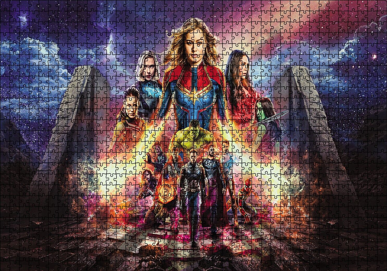 Avengers Endgame Full Kadro Görseli Puzzle Yapboz MDF Ahşap 1000 Parça 49 cm X 68 cm