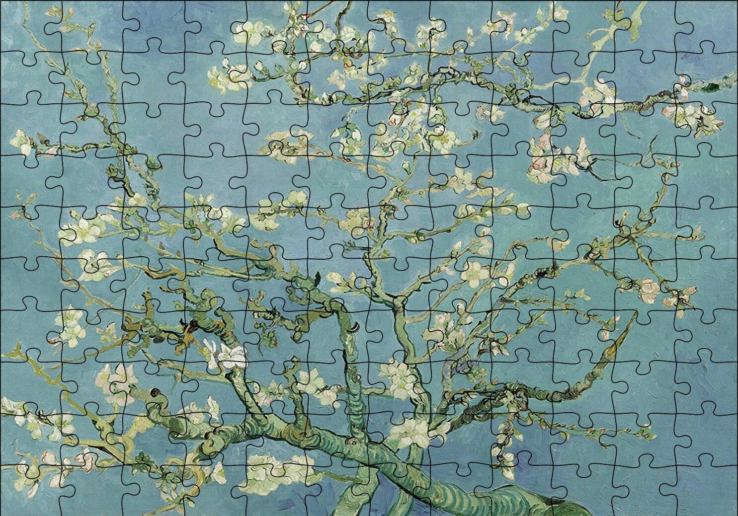 Çiçek Açan Badem Agacı Van Gogh Puzzle Yapboz MDF Ahşap 120 Parça 24 cm X 34 cm