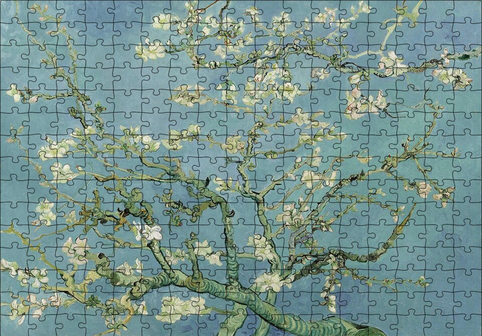 Çiçek Açan Badem Agacı Van Gogh Puzzle Yapboz MDF Ahşap 255 Parça 34 cm X 49 cm
