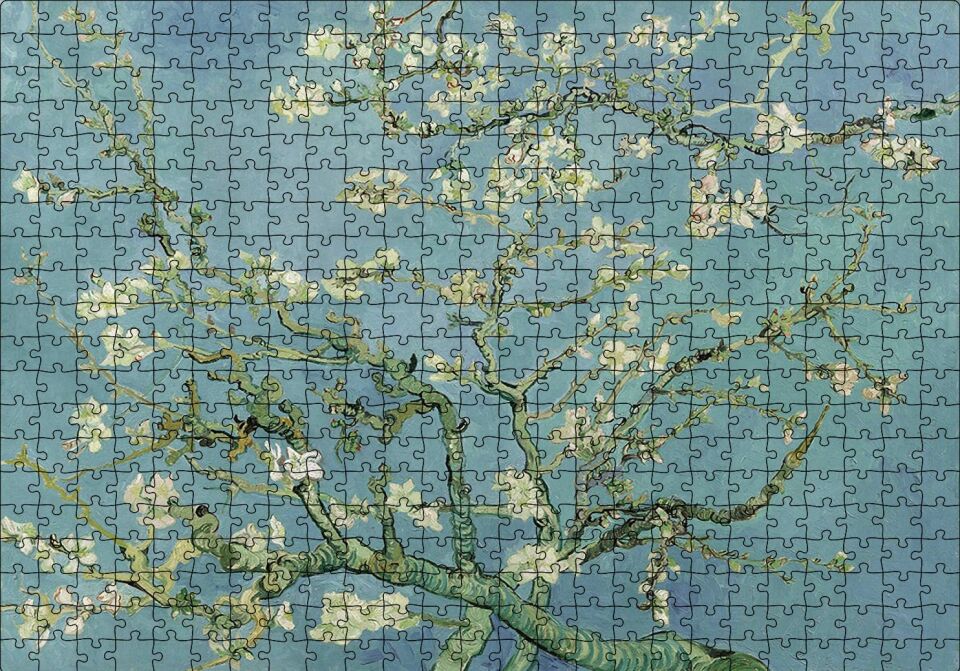 Çiçek Açan Badem Agacı Van Gogh Puzzle Yapboz MDF Ahşap 500 Parça 49 cm X 68 cm