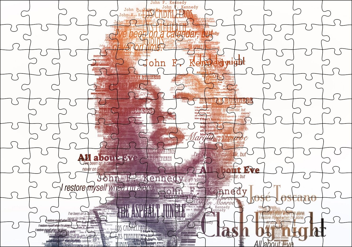 Saç Tasarımı Görseli Puzzle Yapboz MDF Ahşap 120 Parça 24 cm X 34 cm