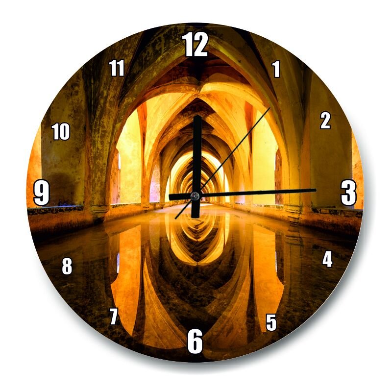 Mimari Sütunlar ve Tonozlar  Mdf Ahşap Duvar Saati