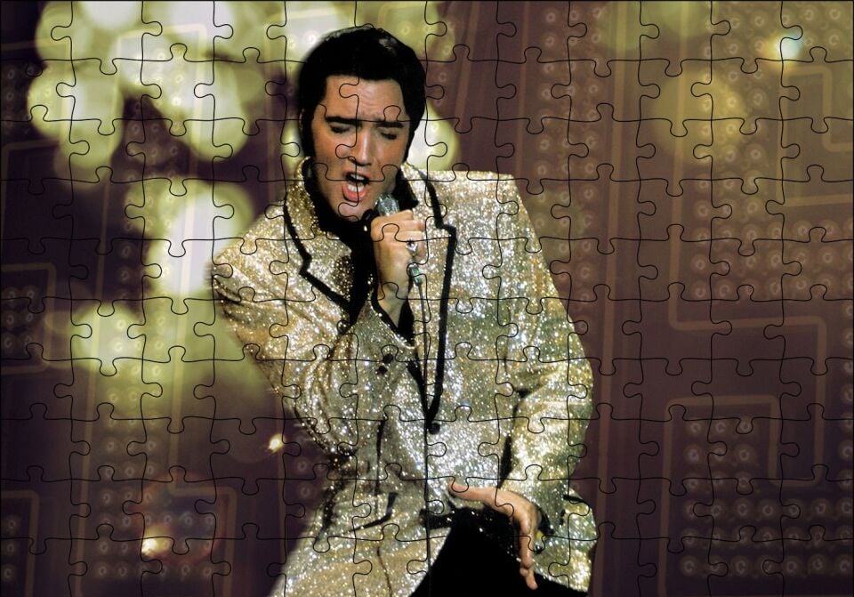 Elvis Presley Puzzle Yapboz MDF Ahşap 120 Parça 24 cm X 34 cm
